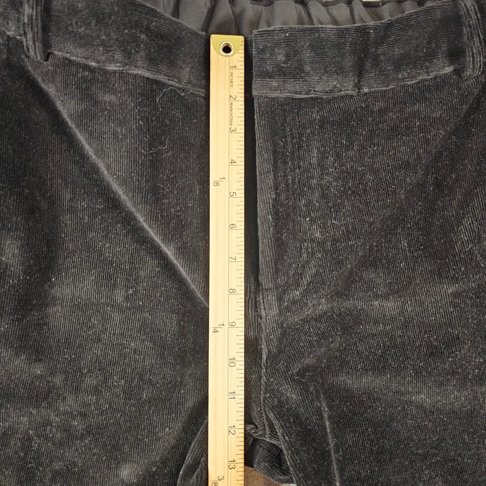Alo Yoga Black Micro Corduroy Dreamer Wide Leg Trousers Pants Large L
